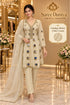 Mirror | Cream | fully stitched mirror-work suit on Saree Duniya's saved model