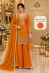 Nagma | Orange | fully stitched embroidered designer suit on Saree Duniya's saved model