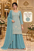 Saree Duniya | Catalog Karishma | 10797 – Teal | styled model view