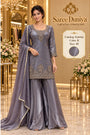 Katrina — Color B; fully stitched designer suit, size 40, shown on the Saree Duniya model.