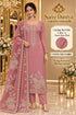 Reyvisha Color A Dusty Rose Pink – model styling illustration; sold as unstitched fabric, stitching required