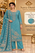 Reyvisha Color D Turquoise – model styling illustration; sold as unstitched fabric, stitching required