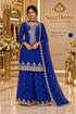 HEER - Exp 11, style 10671, fully stitched royal blue designer suit on Saree Duniya model