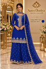 HEER - Exp 11, style 10671, fully stitched royal blue designer suit on Saree Duniya model