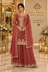 HEER - Exp 11, style 10672, fully stitched terracotta designer suit on Saree Duniya model