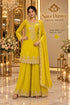HEER - Exp 11, style 10673, fully stitched yellow designer suit on Saree Duniya model