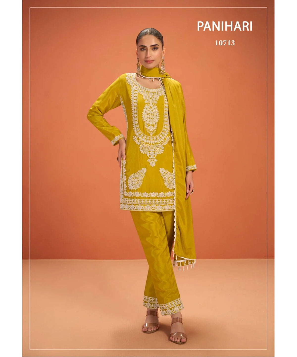 Panihari, style 10713, original catalog photo of the fully stitched designer suit