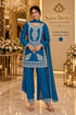 Saree Duniya Panihari designer suit on a model, style 10712; matching trousers and dupatta