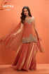 Vartika style 10806, original catalog photo of the fully stitched sleeveless designer suit