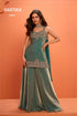 Vartika style 10807, original catalog photo of the fully stitched sleeveless designer suit
