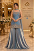 Saree Duniya Vartika fully stitched sleeveless designer suit on a model, style 10805, with wide-leg trousers and coordinating dupatta