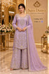 Catalog 1673, color A, fully stitched embroidered designer suit in XXL (44), shown on a female model