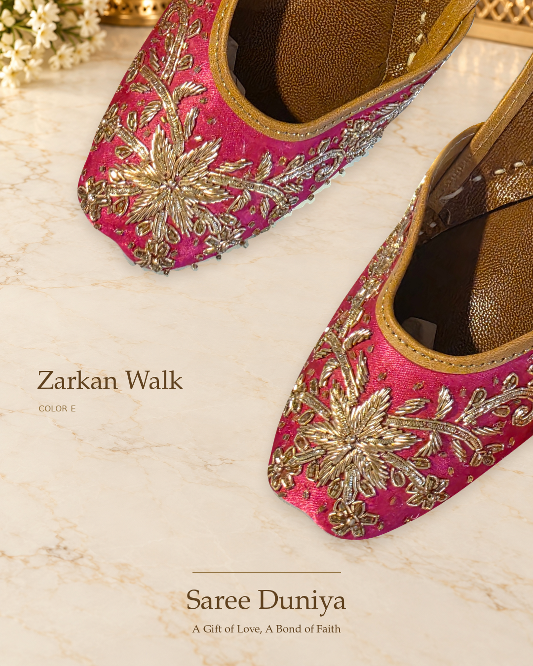 Zarkan Walk (Jutti) — Color E original shoes, embroidery-focused editorial photo