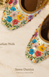 Zarkan Walk (Jutti) — Color G original shoes, embroidery-focused editorial photo
