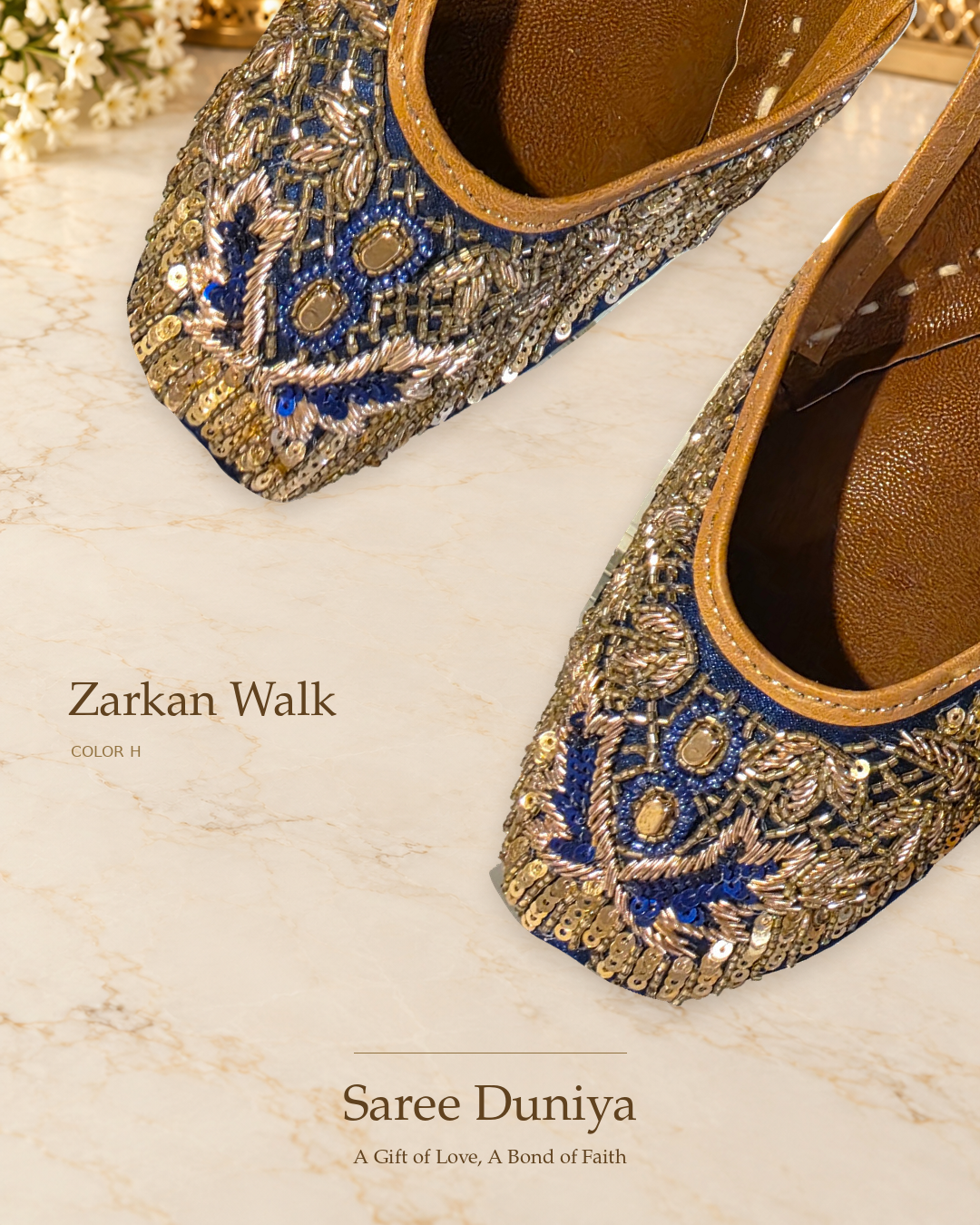 Zarkan Walk (Jutti) — Color H original shoes, embroidery-focused editorial photo