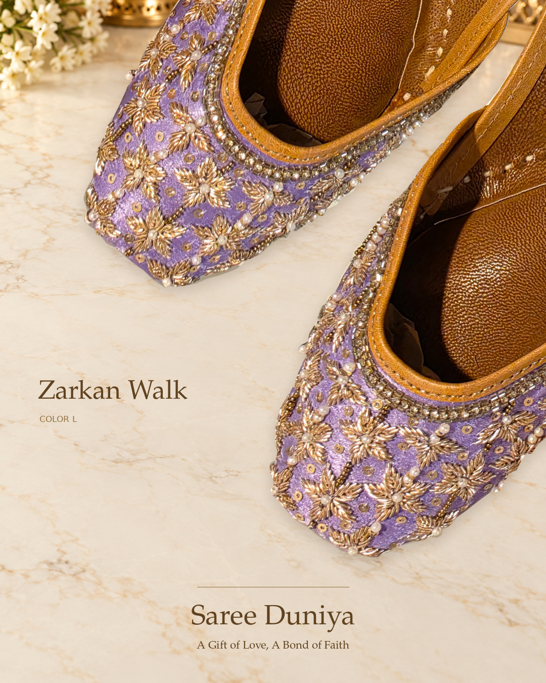 Zarkan Walk (Jutti) — Color L original shoes, embroidery-focused editorial photo