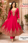 Aarvikaa Color A magenta full-stitched designer suit