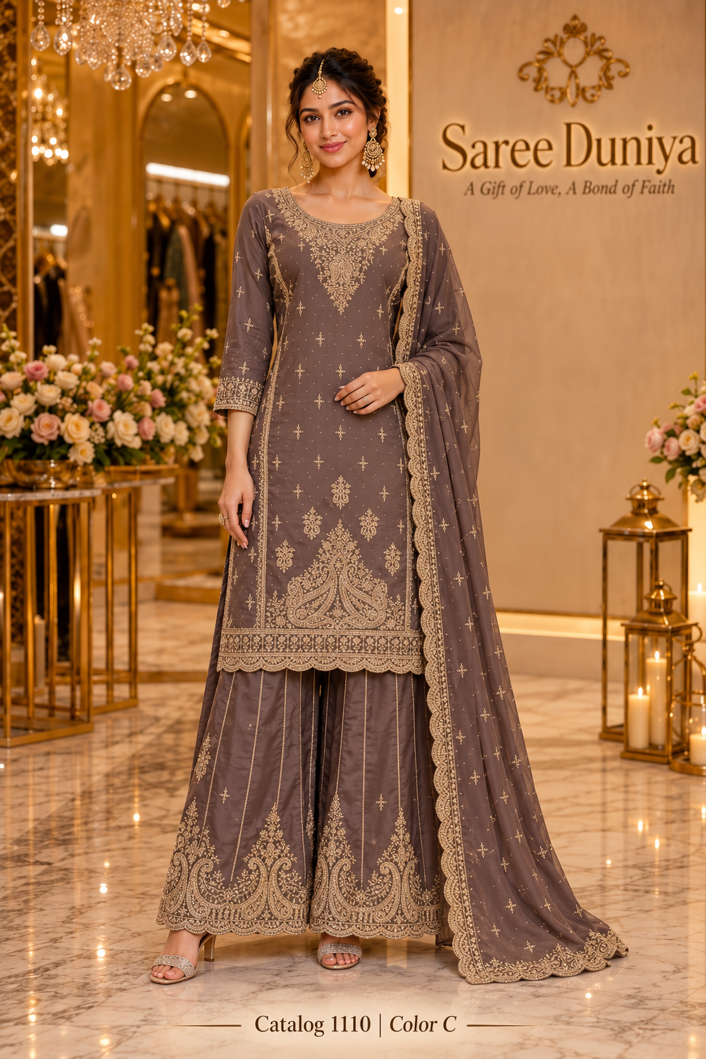 Catalog 1110 Color C - designer stitched suit model view