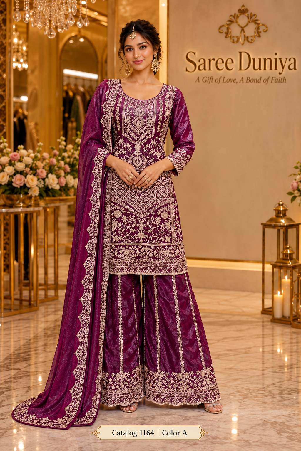 Catalog 1164 Color A - designer stitched suit model view