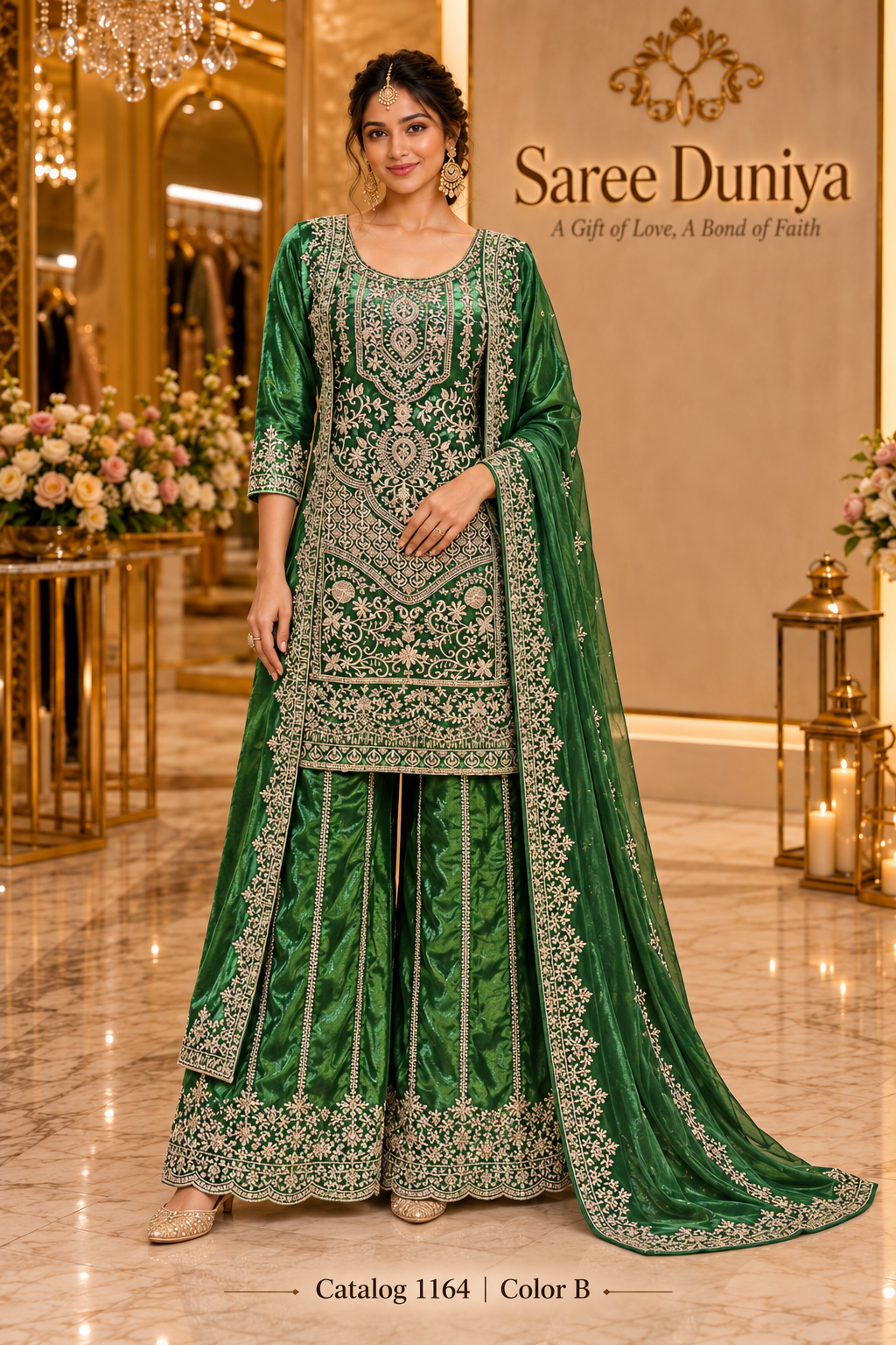 Catalog 1164 Color B - designer stitched suit model view