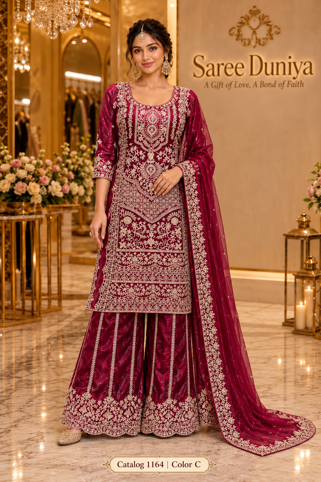 Catalog 1164 Color C - designer stitched suit model view