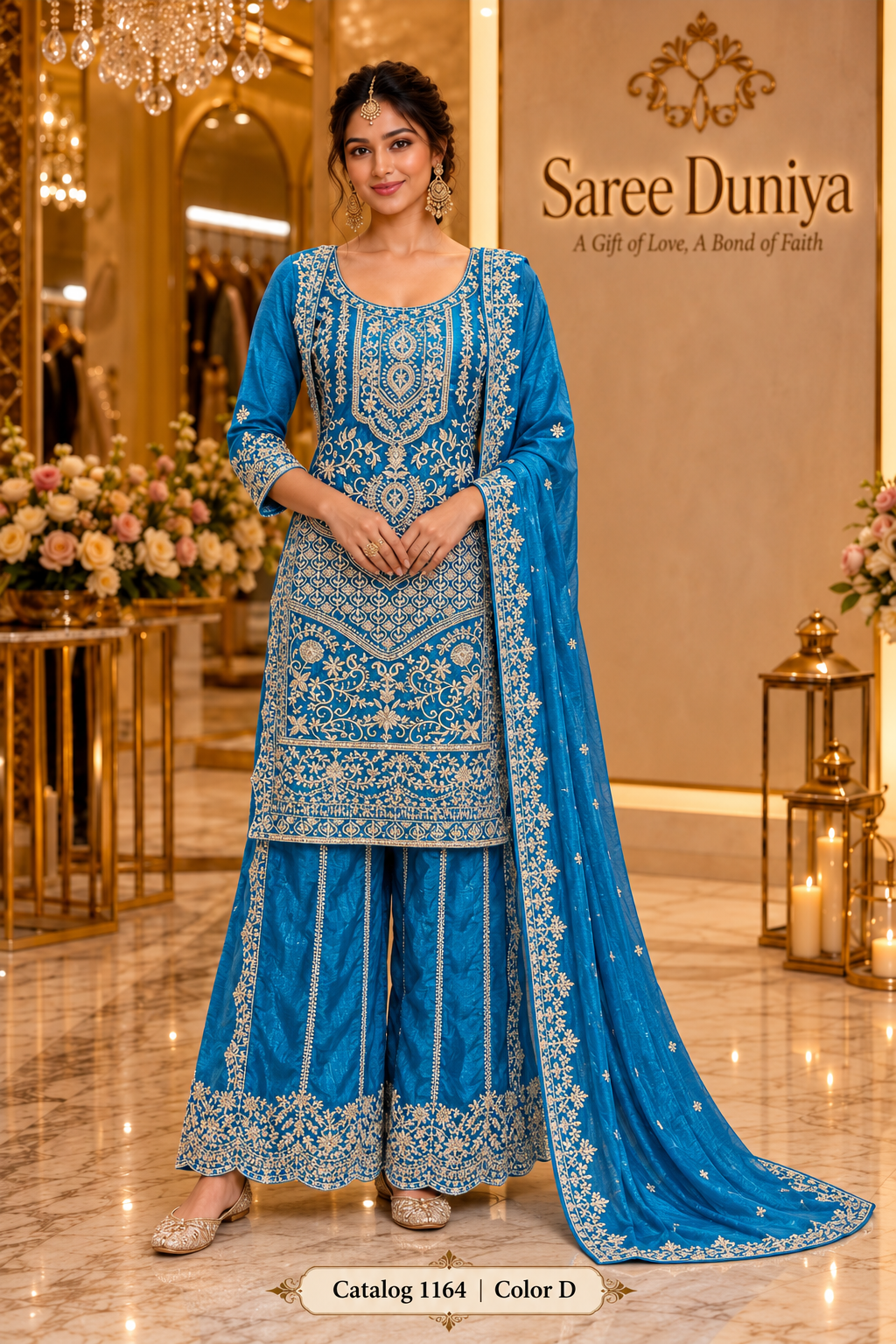 Catalog 1164 Color D - designer stitched suit model view