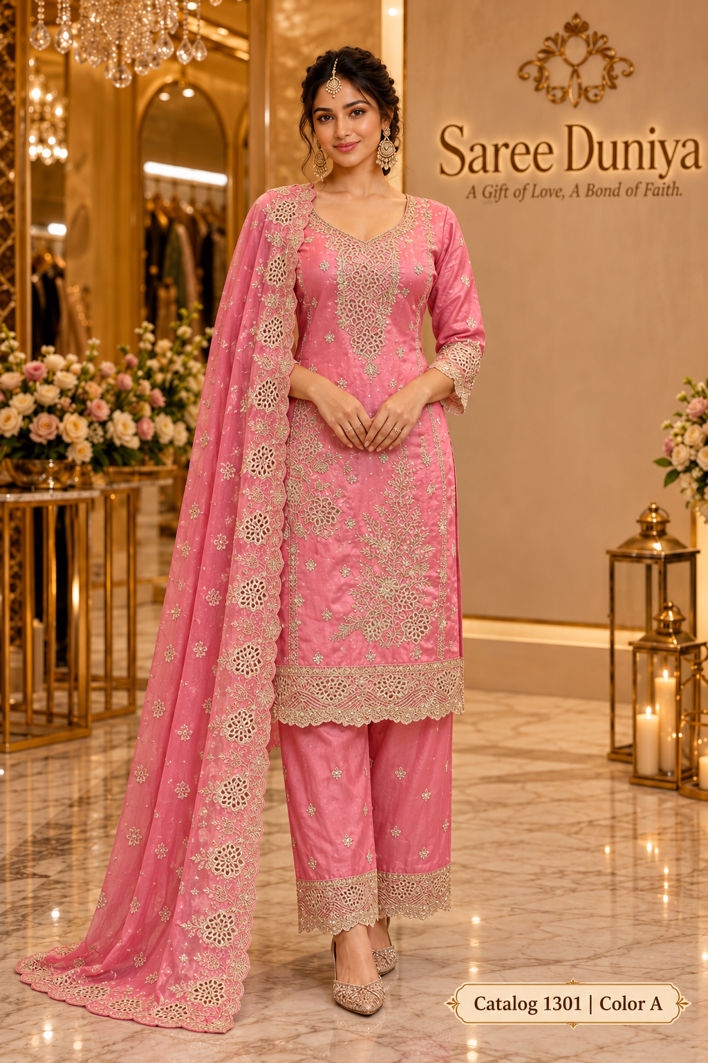 Catalog 1301 Color A - designer stitched suit model view