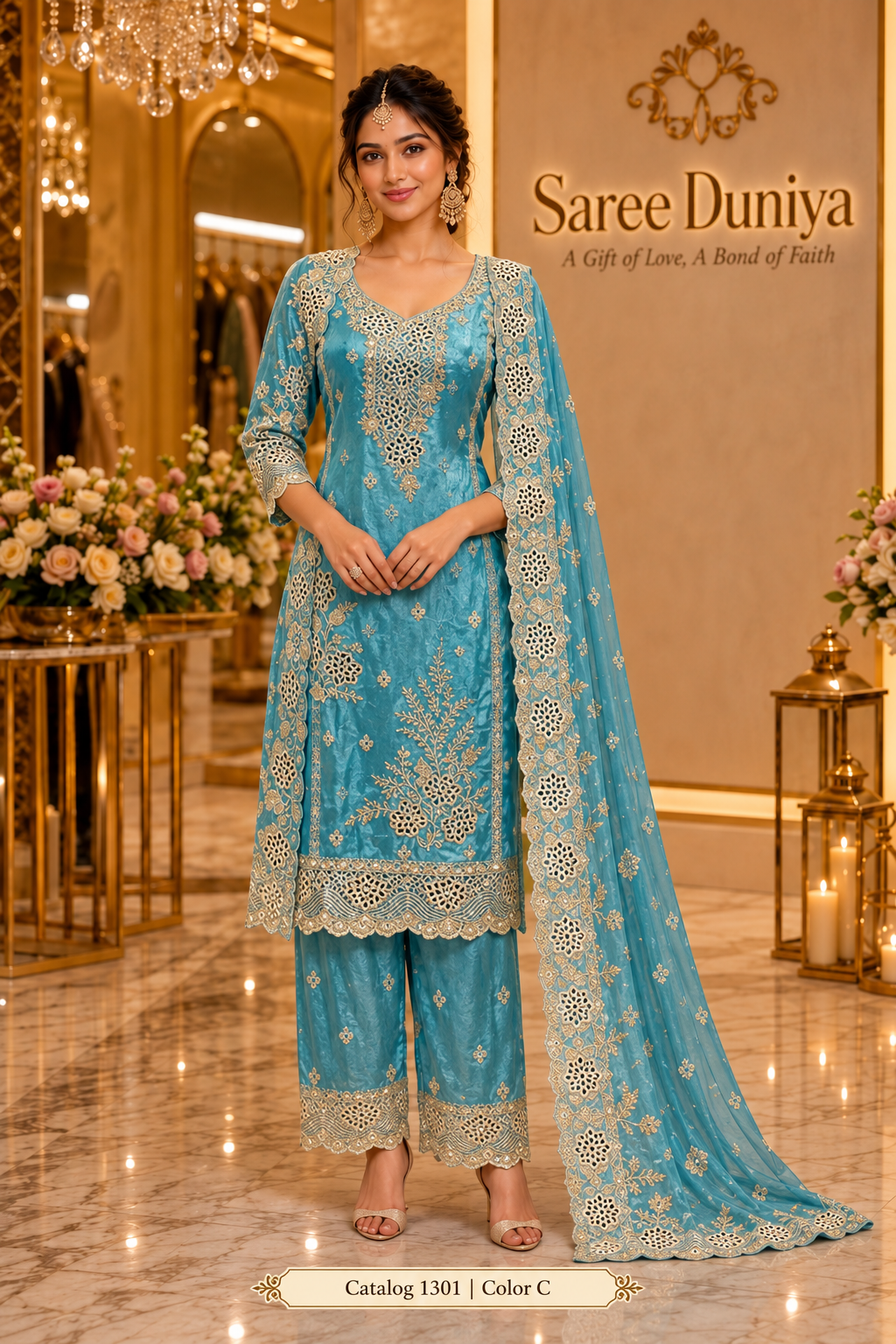 Catalog 1301 Color C - designer stitched suit model view