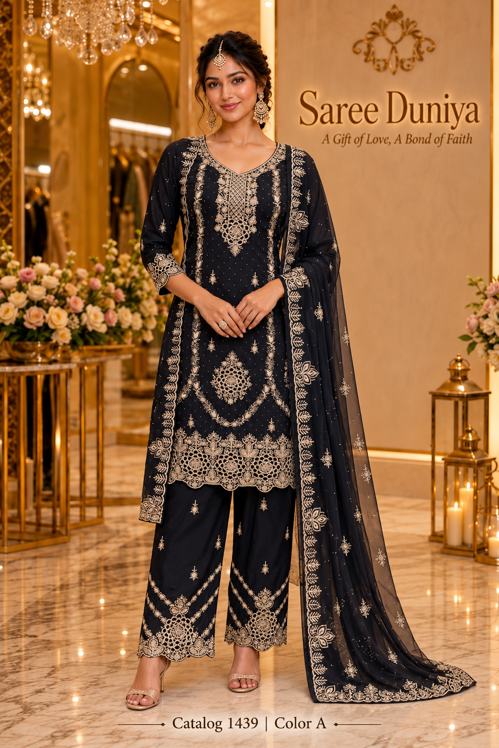 Catalog 1439 Color A - designer stitched suit model view