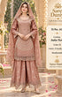Catalog 417 Jadu-Tera Color B dusty rose full-stitched designer suit on model