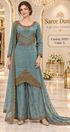 Saree Duniya Catalog 55555, Color A, size 44 fully stitched designer suit on a female model.