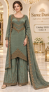 Saree Duniya Catalog 55555, Color B, size 44 fully stitched designer suit on a female model.