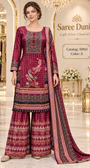Saree Duniya Catalog 55943, Color A, fully stitched printed designer suit on a female model.