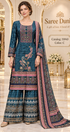 Saree Duniya Catalog 55943, Color C, fully stitched printed designer suit on a female model.