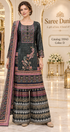 Saree Duniya Catalog 55943, Color D, fully stitched printed designer suit on a female model.