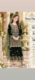 Catalog 761 Color B size 34 forest green velvet girls salwar kameez on model