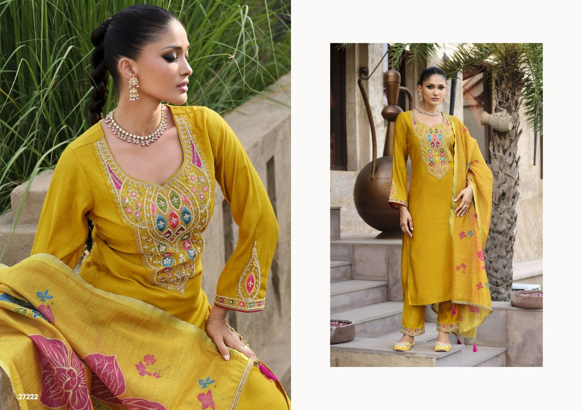 Catalog Deepika style 27222 mustard yellow