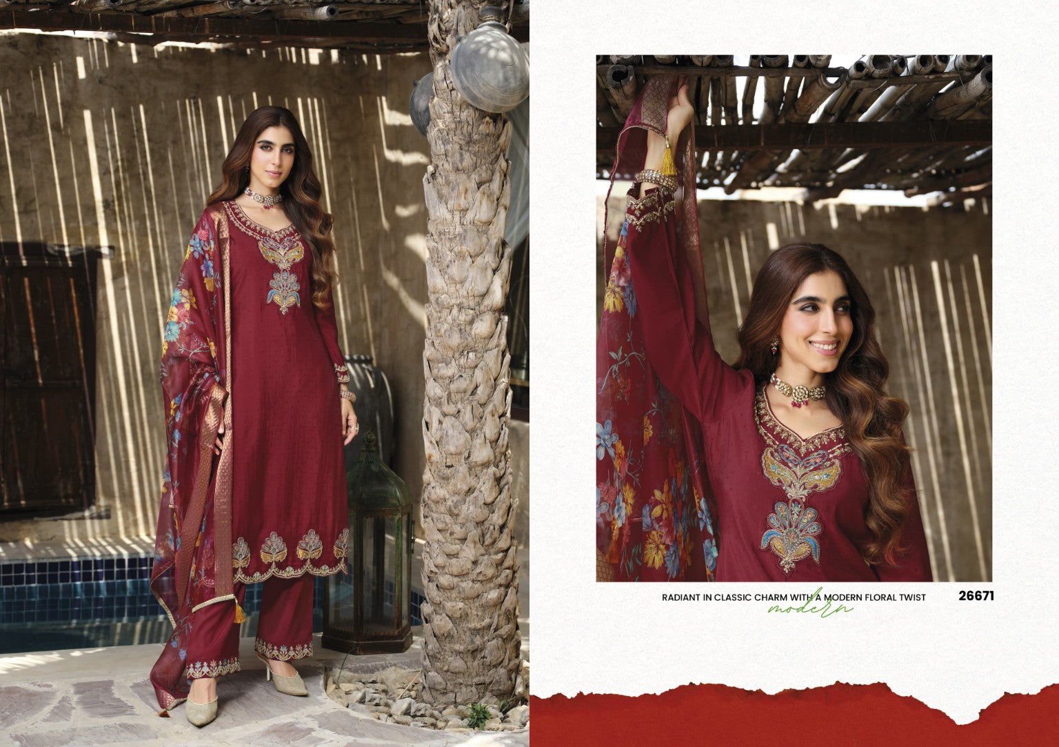 Catalog Rose style 26671 maroon