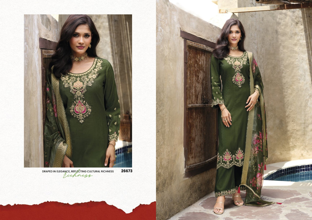 Catalog Rose style 26673 olive green