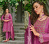 SUHANA style 27621 orchid magenta full stitched designer suit