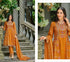 SUHANA style 27623 amber orange full stitched designer suit