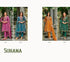 SUHANA full stitched designer suits, styles 27621 to 27624