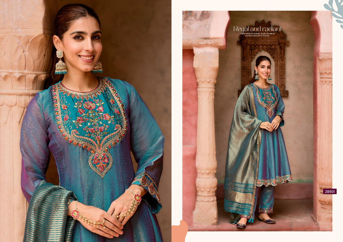 Catalog Vaani style 28501 teal blue