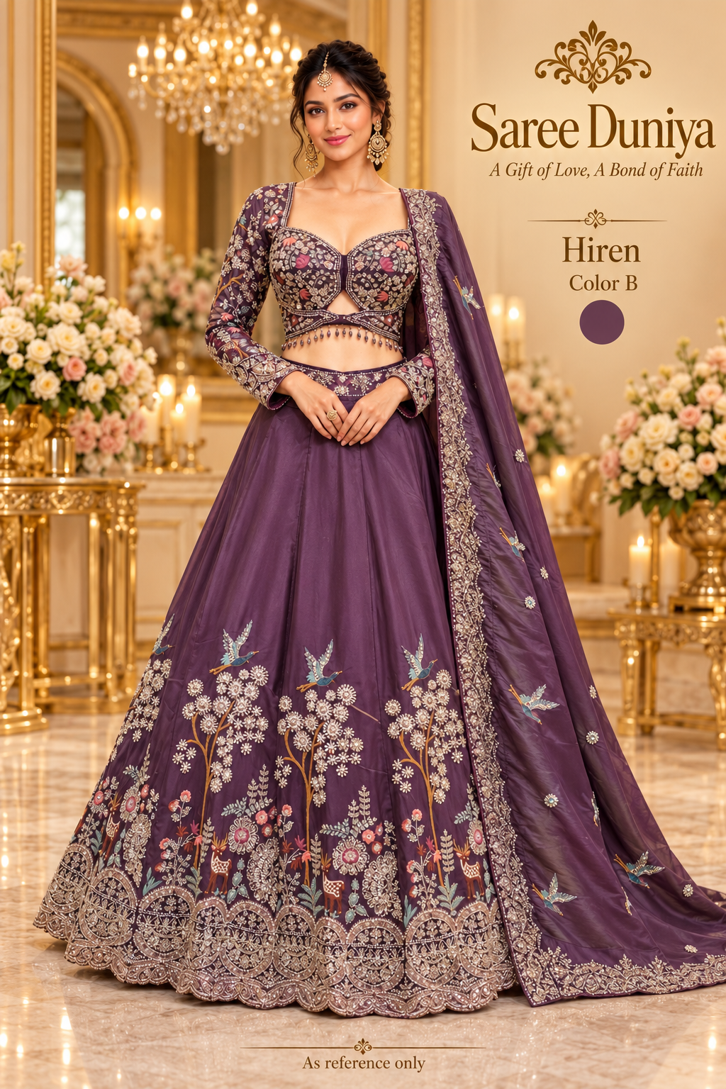Hiren Color B, AI-generated model styling reference; consult original garment photo for exact details
