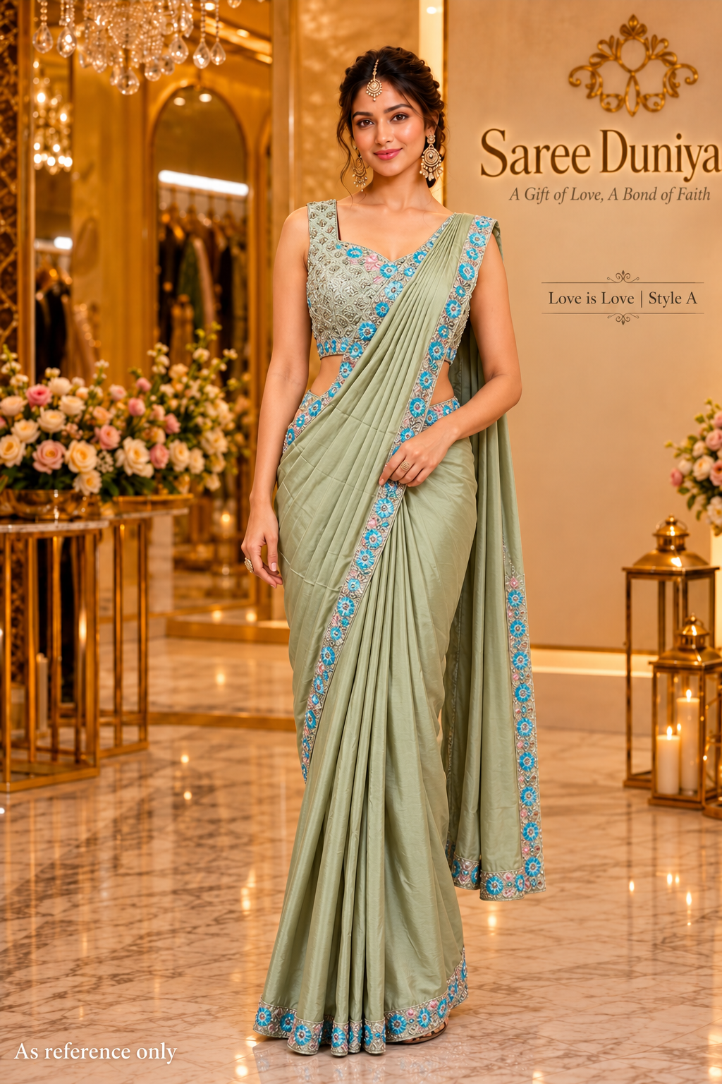 Love is Love designer ready-made saree, Style A, model reference