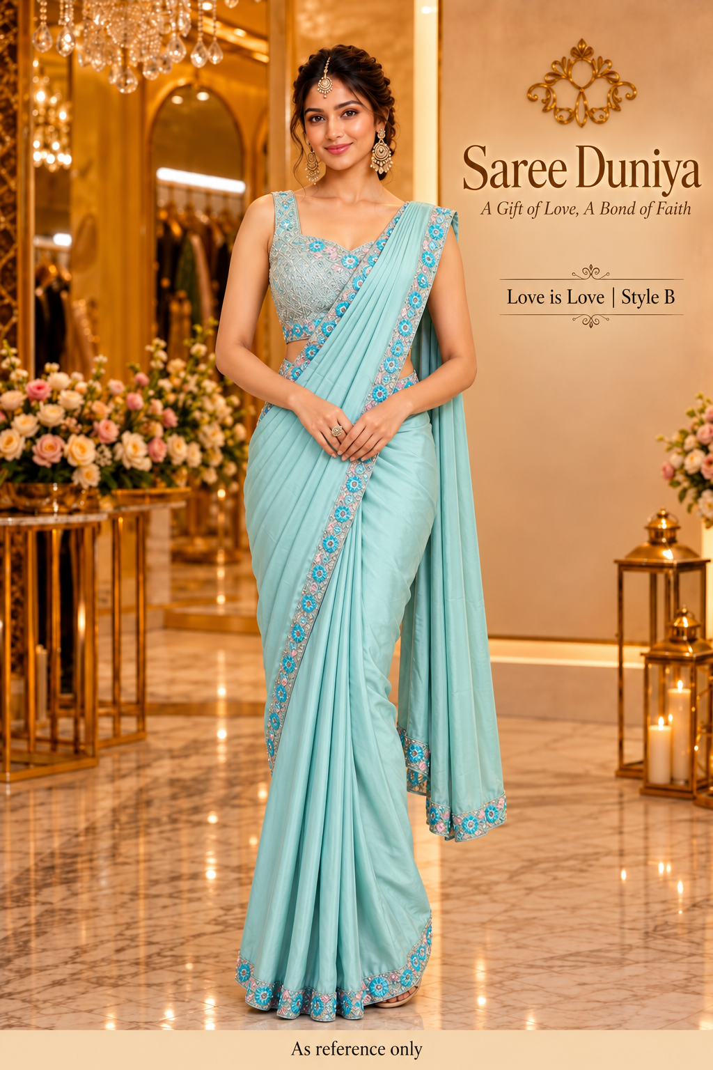 Love is Love designer ready-made saree, Style B, model reference
