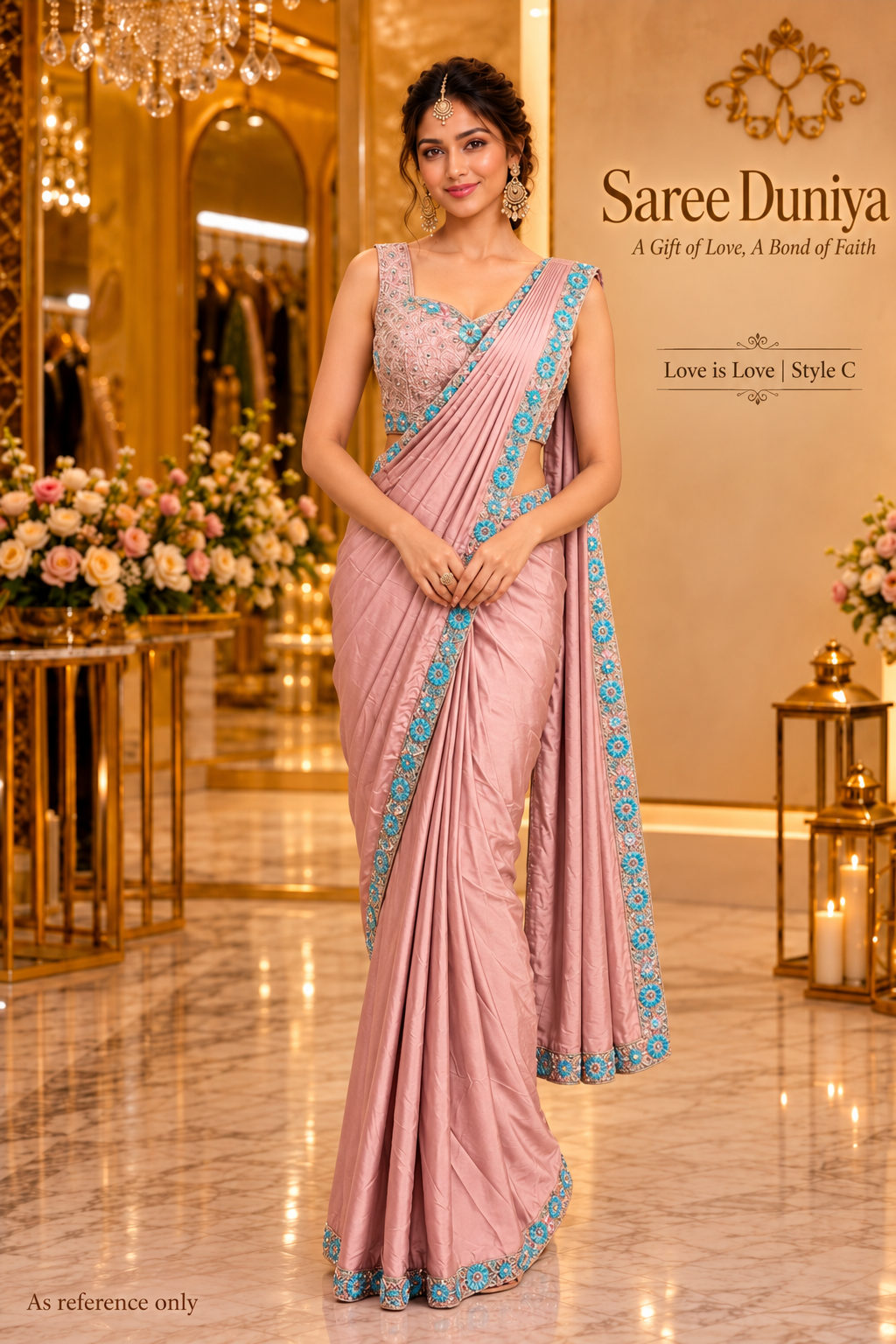Love is Love designer ready-made saree, Style C, model reference