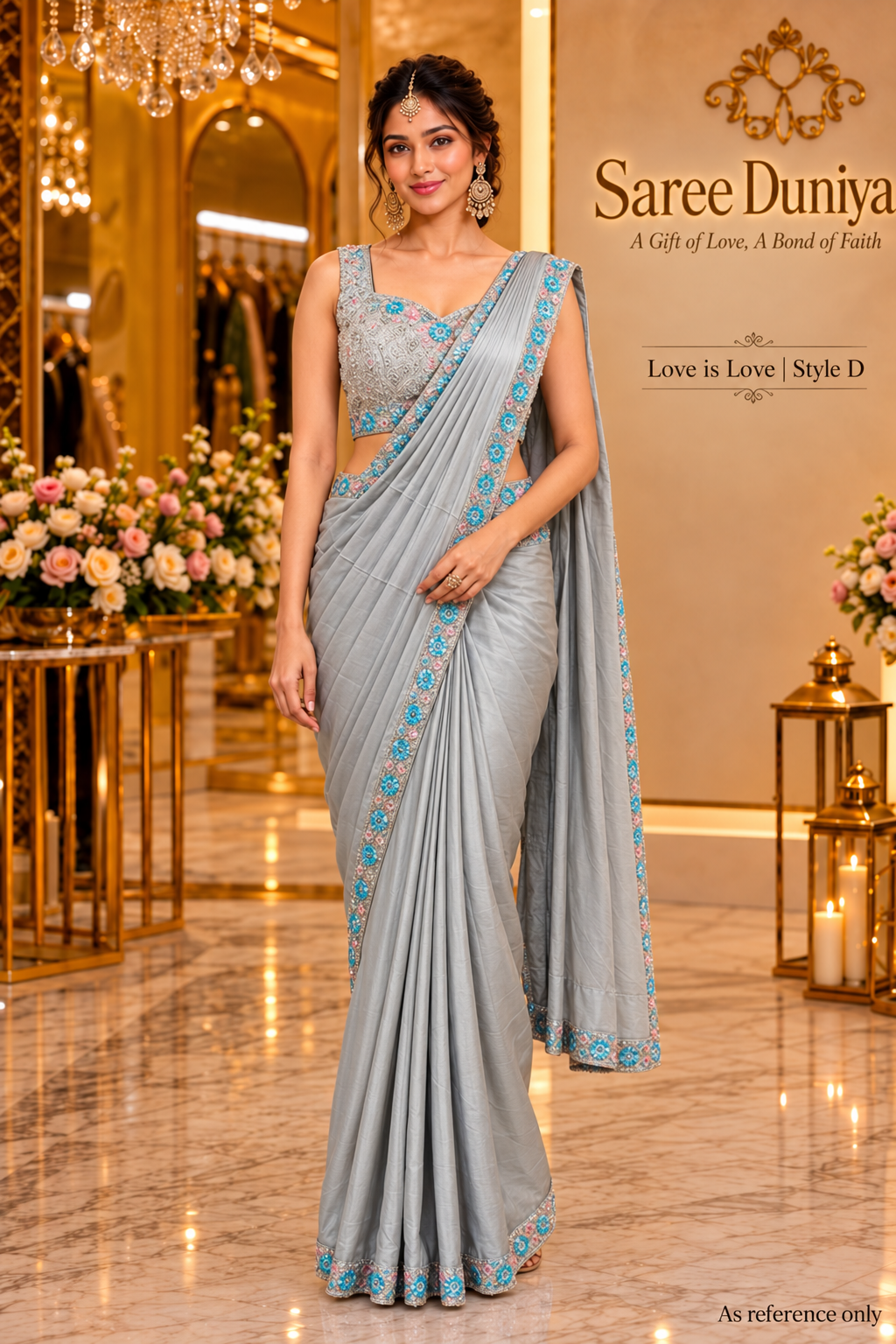 Love is Love designer ready-made saree, Style D, model reference