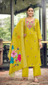 Noora style 1006 Yellow designer stitched suit, original photo