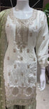 Catalog 1636 Color B original product video - ivory kurta with muted light olive-green contrast